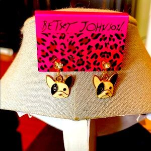 Betsey Johnson Bulldog Earrings